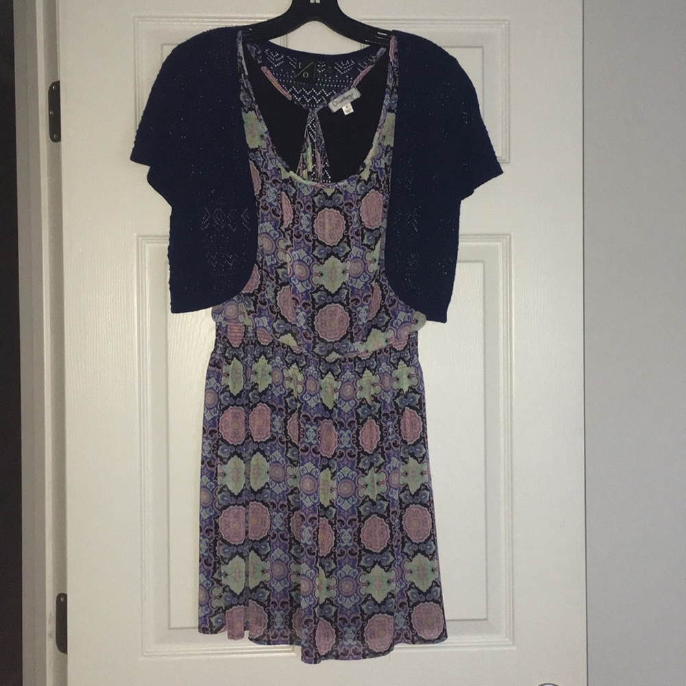 dress with half sweater